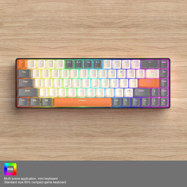 ZIYOU LANG T8 68 Keys RGB Gaming Mechanical Keyboard, Cable Length: 1.5m, Style: Micro Light Version Green Shaft by ZIYOU LANG