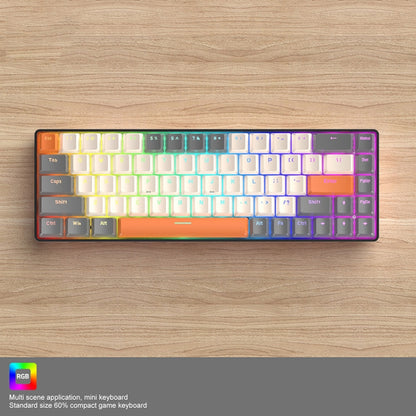 ZIYOU LANG T8 68 Keys RGB Gaming Mechanical Keyboard, Cable Length: 1.5m, Style: Micro Light Version Green Shaft by ZIYOU LANG