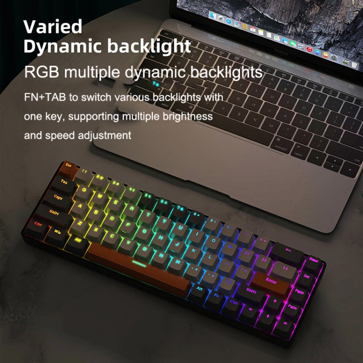 ZIYOU LANG T8 68 Keys RGB Gaming Mechanical Keyboard, Cable Length: 1.5m, Style: Micro Light Version Green Shaft by ZIYOU LANG