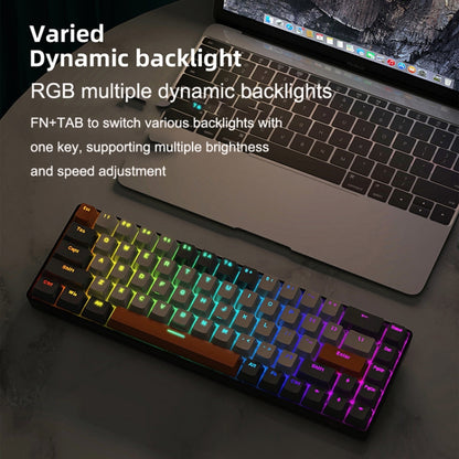 ZIYOU LANG T8 68 Keys RGB Gaming Mechanical Keyboard, Cable Length: 1.5m, Style: Micro Light Version Green Shaft by ZIYOU LANG