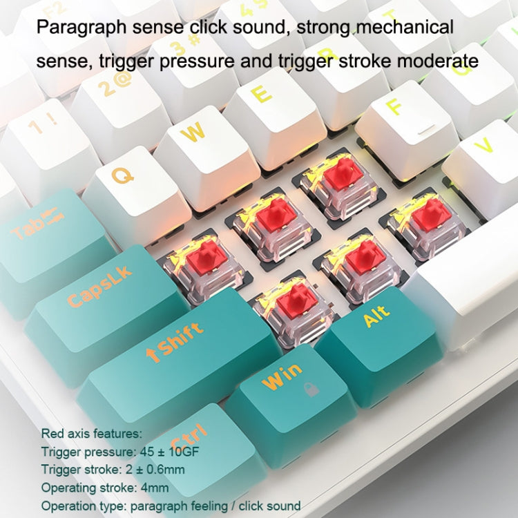 ZIYOU LANG K3 100 Keys Game Glowing Wired Mechanical Keyboard, Cable Length: 1.5m, Style: Micro Light Version Green Axis by ZIYOU LANG