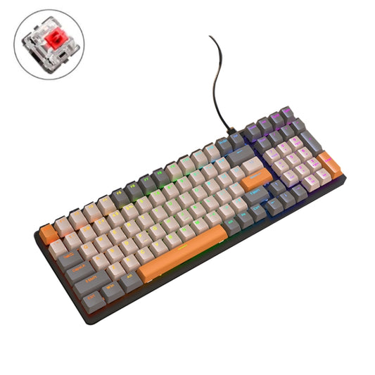 ZIYOU LANG K3 100 Keys Game Glowing Wired Mechanical Keyboard, Cable Length: 1.5m, Style: Micro Light Version Red Axis by ZIYOU LANG