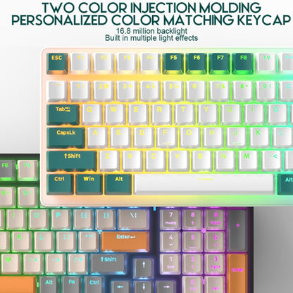 ZIYOU LANG K3 100 Keys Game Glowing Wired Mechanical Keyboard, Cable Length: 1.5m, Style: Water Green Version Red Axis by ZIYOU LANG