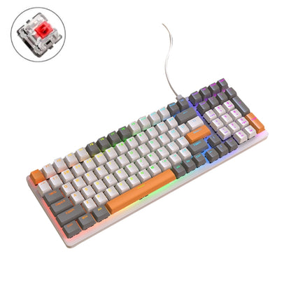 ZIYOU LANG K3 100 Keys Game Glowing Wired Mechanical Keyboard, Cable Length: 1.5m, Style: Bee Version Red Axis by ZIYOU LANG