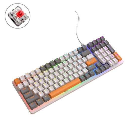 ZIYOU LANG K3 100 Keys Game Glowing Wired Mechanical Keyboard, Cable Length: 1.5m, Style: Bee Version Red Axis by ZIYOU LANG