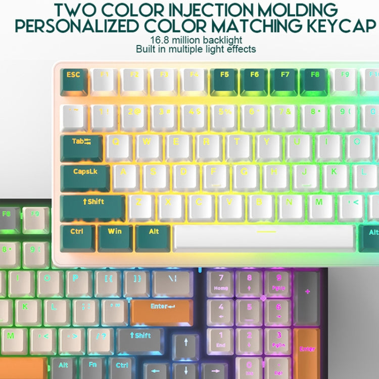 ZIYOU LANG K3 100 Keys Game Glowing Wired Mechanical Keyboard, Cable Length: 1.5m, Style: Micro Light Hot Plug Version Red Axis by ZIYOU LANG
