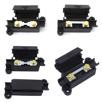 10pcs 100A Small Fork Bolt Fuse Block Car Air Conditioning All The Way Fuse Box Fuse Holder(Black) - Fuse by buy2fix | Online Shopping UK | buy2fix
