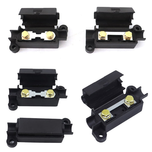 10pcs 100A Small Fork Bolt Fuse Block Car Air Conditioning All The Way Fuse Box Fuse Holder(Black) - Fuse by buy2fix | Online Shopping UK | buy2fix
