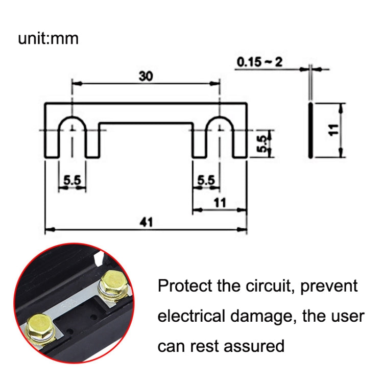 10pcs 100A Small Fork Bolt Fuse Block Car Air Conditioning All The Way Fuse Box Fuse Holder(Black) - Fuse by buy2fix | Online Shopping UK | buy2fix