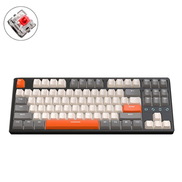 ZIYOU LANG K87 87-Keys Hot-Swappable Wired Mechanical Keyboard, Cable Length: 1.5m, Style: Red Shaft (Micr-light White Light) by ZIYOU LANG