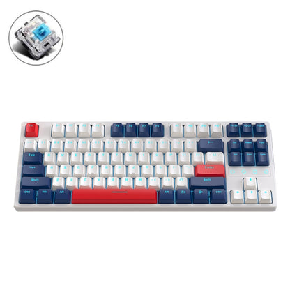 ZIYOU LANG K87 87-Keys Hot-Swappable Wired Mechanical Keyboard, Cable Length: 1.5m, Style: Green Shaft (Blue Ice Blue Light) by ZIYOU LANG