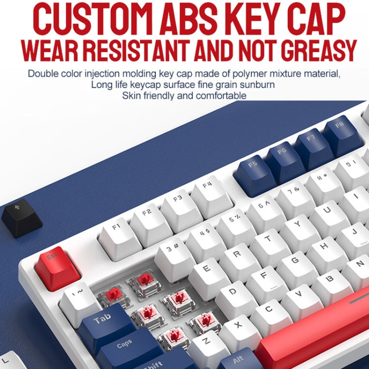 ZIYOU LANG K87 87-Keys Hot-Swappable Wired Mechanical Keyboard, Cable Length: 1.5m, Style: Green Shaft (Blue Ice Blue Light) by ZIYOU LANG