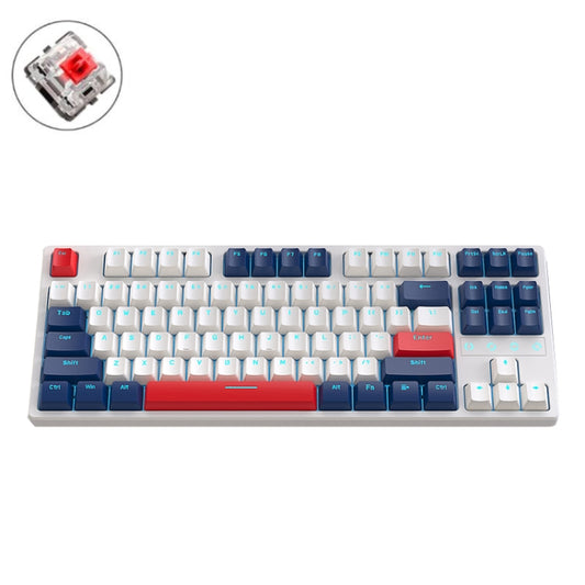 ZIYOU LANG K87 87-Keys Hot-Swappable Wired Mechanical Keyboard, Cable Length: 1.5m, Style: Red Shaft (Blue Ice Blue Light) by ZIYOU LANG