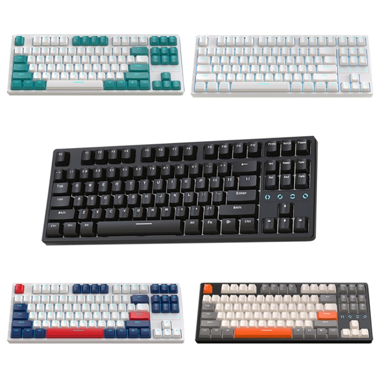ZIYOU LANG K87 87-Keys Hot-Swappable Wired Mechanical Keyboard, Cable Length: 1.5m, Style: Red Shaft (Blue Ice Blue Light) by ZIYOU LANG