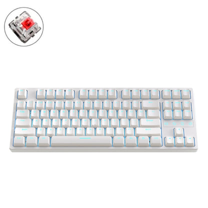 ZIYOU LANG K87 87-Keys Hot-Swappable Wired Mechanical Keyboard, Cable Length: 1.5m, Style: Red Shaft (White Ice Blue Light) by ZIYOU LANG