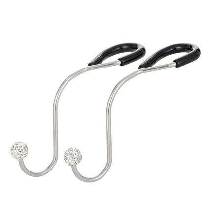 Multifunctional Car Seat Hooks With Diamond Inlay(White) - Auto Fastener & Clips by buy2fix | Online Shopping UK | buy2fix