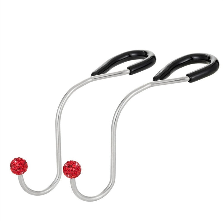 Multifunctional Car Seat Hooks With Diamond Inlay(Red) - Auto Fastener & Clips by buy2fix | Online Shopping UK | buy2fix