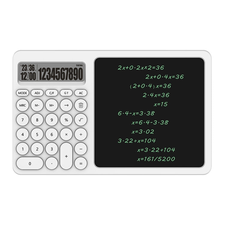 Office Calculator LCD Handwriting Board With Stand(White) by buy2fix