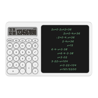 Office Calculator LCD Handwriting Board With Stand(White) by buy2fix