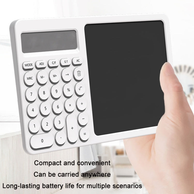 Office Calculator LCD Handwriting Board With Stand(White) by buy2fix