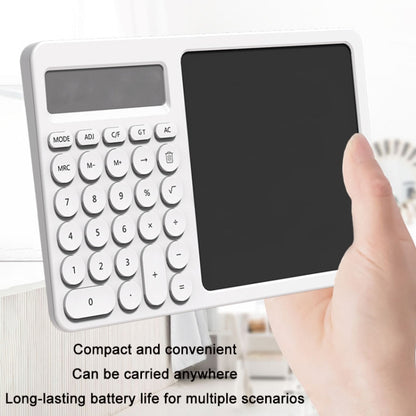 Office Calculator LCD Handwriting Board With Stand(White) by buy2fix