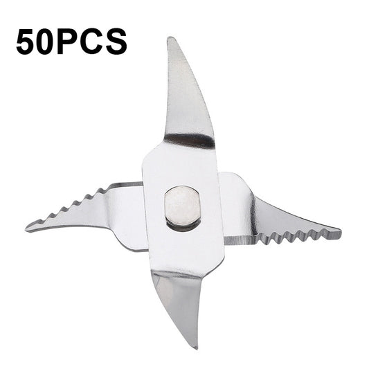 50 PCS CA-5408 Portable Fruit Juicer 4 Leaf Vertical Teeth Blade Stainless Steel Mixing Blade - Juicer Parts by buy2fix | Online Shopping UK | buy2fix