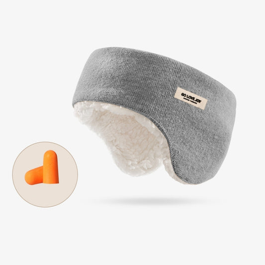 Golovejoy Winter Warm Soundproof Earmuffs + Earplugs Set Sleep Eye Mask(Gray) - Eye Masks by buy2fix | Online Shopping UK | buy2fix