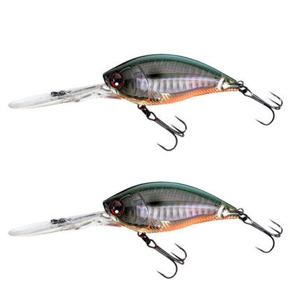 CB033/H 2pcs Inner Laser Deep Dive Sea Fishing Rock Fat Fake Bait Plastic Stiff Bait - Fishing Lures by buy2fix | Online Shopping UK | buy2fix