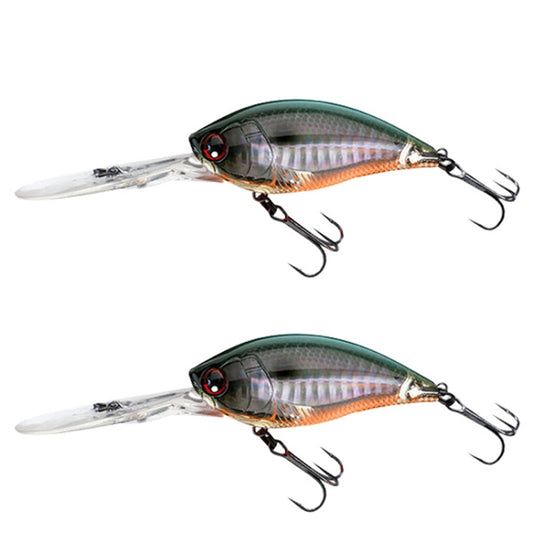 CB033/H 2pcs Inner Laser Deep Dive Sea Fishing Rock Fat Fake Bait Plastic Stiff Bait - Fishing Lures by buy2fix | Online Shopping UK | buy2fix