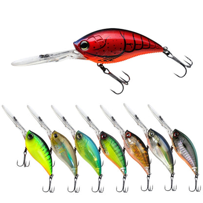 CB033/H 2pcs Inner Laser Deep Dive Sea Fishing Rock Fat Fake Bait Plastic Stiff Bait - Fishing Lures by buy2fix | Online Shopping UK | buy2fix