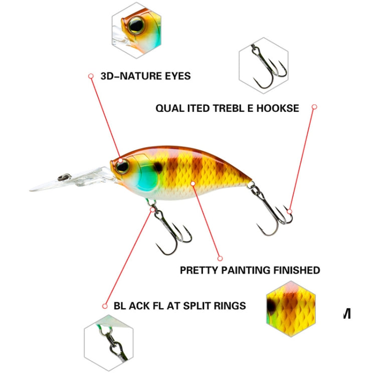 CB033/H 2pcs Inner Laser Deep Dive Sea Fishing Rock Fat Fake Bait Plastic Stiff Bait - Fishing Lures by buy2fix | Online Shopping UK | buy2fix