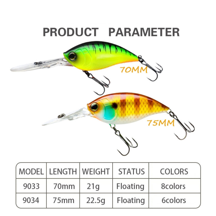 CB033/H 2pcs Inner Laser Deep Dive Sea Fishing Rock Fat Fake Bait Plastic Stiff Bait - Fishing Lures by buy2fix | Online Shopping UK | buy2fix
