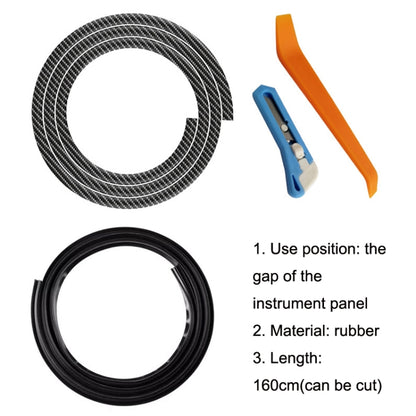 N856 Carbon Fiber Pattern Car Elastomer Seal Rubber Strip Instrument Panel Leakproof Dustproof Soundproof Universal - sealing strips by buy2fix | Online Shopping UK | buy2fix