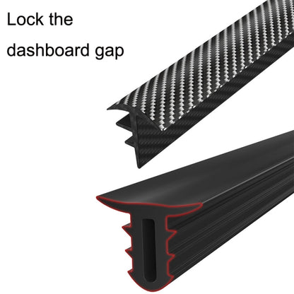 N856 Carbon Fiber Pattern Car Elastomer Seal Rubber Strip Instrument Panel Leakproof Dustproof Soundproof Universal - sealing strips by buy2fix | Online Shopping UK | buy2fix