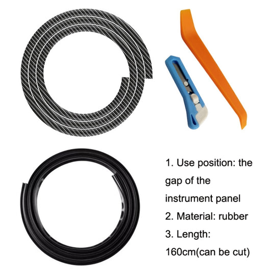 2pcs N856 No Fiber Pattern Car Elastomer Seal Rubber Strip Instrument Panel Leakproof Dustproof Soundproof Universal - sealing strips by buy2fix | Online Shopping UK | buy2fix