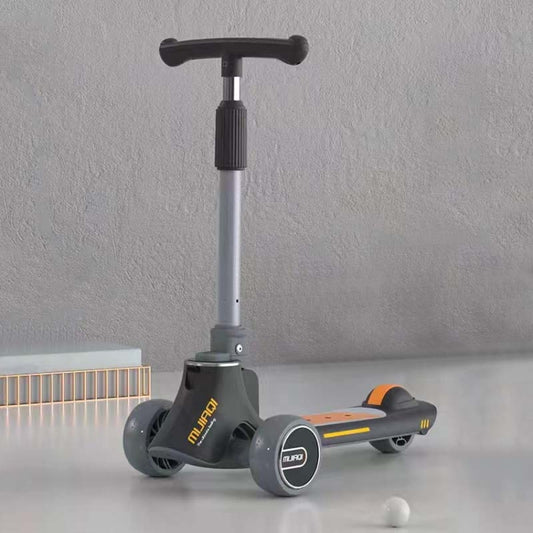 MIJIAQI 01 3 In 1 Multifunctional Foldable Children Scooter with Music and Lights, Spec: Gray - Electric Scooters by MIJIAQI | Online Shopping UK | buy2fix