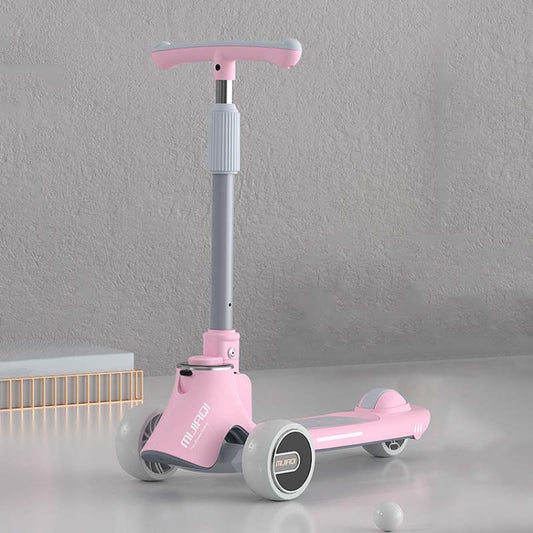 MIJIAQI 01 3 In 1 Multifunctional Foldable Children Scooter with Music and Lights, Spec: Pink - Electric Scooters by MIJIAQI | Online Shopping UK | buy2fix