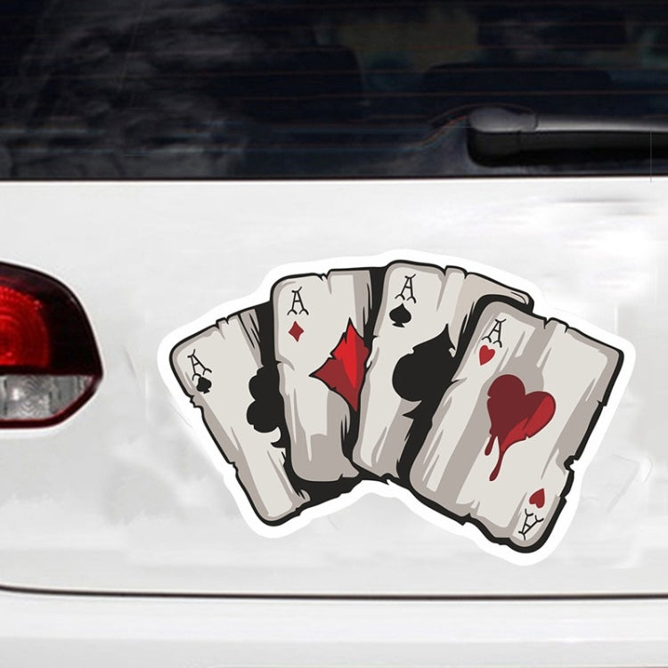 10pcs Colourful Spray-painted Reflective Playing Card Sticker - Decorative Sticker by buy2fix | Online Shopping UK | buy2fix