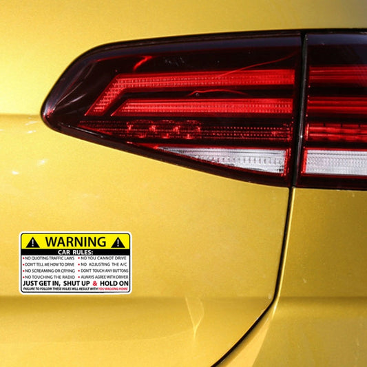 10 PCS Car Safety Warning Rules Sticker - Decorative Sticker by buy2fix | Online Shopping UK | buy2fix