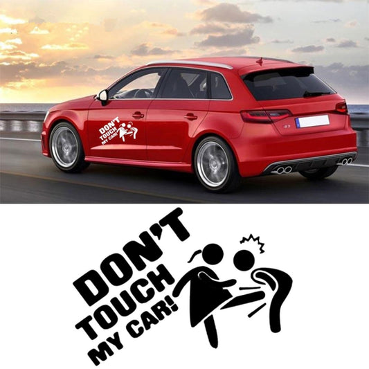 10pcs Car Sticker Do Not Touch My Car Personalised Reflective Warning Sticker(Black) - Decorative Sticker by buy2fix | Online Shopping UK | buy2fix