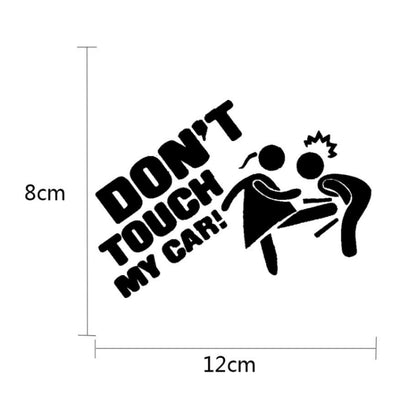 10pcs Car Sticker Do Not Touch My Car Personalised Reflective Warning Sticker(Black) - Decorative Sticker by buy2fix | Online Shopping UK | buy2fix