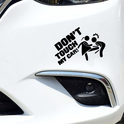 10pcs Car Sticker Do Not Touch My Car Personalised Reflective Warning Sticker(Black) - Decorative Sticker by buy2fix | Online Shopping UK | buy2fix