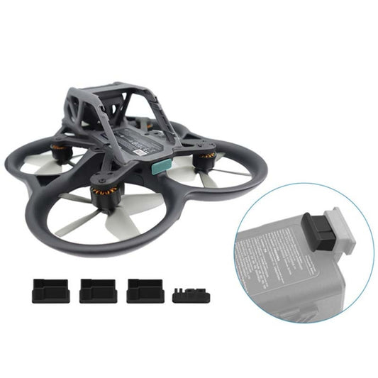 4PCS/Set For DJI Avata CQT 913407 Battery Body Contact TPU Dust-proof Plugs Moisture Protection Cover - Other by buy2fix | Online Shopping UK | buy2fix