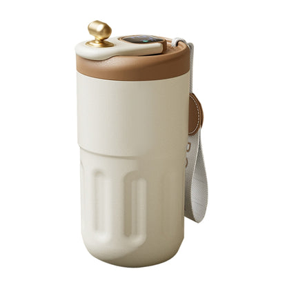 Relea JV012237 Portable Stainless Steel Coffee Insulation Cup, Style: Digital Model (White) - Vacuum Thermoses & Cups by buy2fix | Online Shopping UK | buy2fix