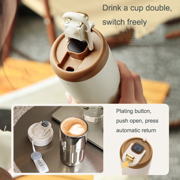 Relea JV012237 Portable Stainless Steel Coffee Insulation Cup, Style: Digital Model (White) - Vacuum Thermoses & Cups by buy2fix | Online Shopping UK | buy2fix