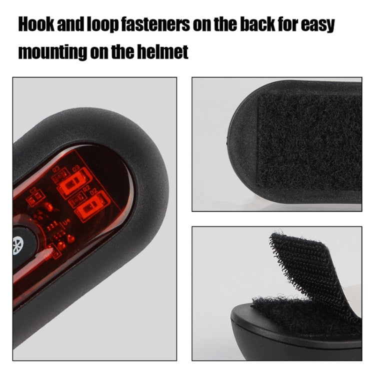 Motorbike Helmet Warning Light USB Rechargeable Waterproof Tail Light, Specification: 4 Beads - Signal Lights by buy2fix | Online Shopping UK | buy2fix