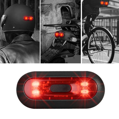 Motorbike Helmet Warning Light USB Rechargeable Waterproof Tail Light, Specification: 4 Beads B Model - Signal Lights by buy2fix | Online Shopping UK | buy2fix