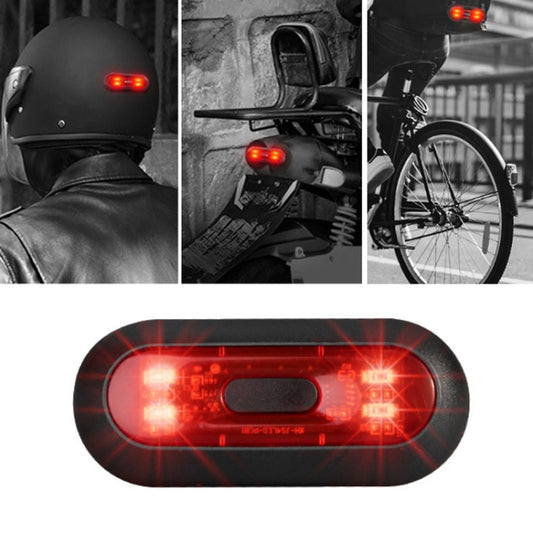 Motorbike Helmet Warning Light USB Rechargeable Waterproof Tail Light, Specification: 4 Beads B Model - Signal Lights by buy2fix | Online Shopping UK | buy2fix