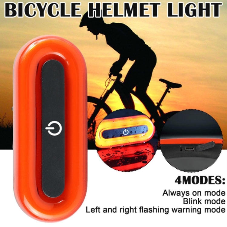 Helmet Blaster Warning Light Bicycle LED Rechargeable Tail Light(Black) - Decorative Lights by buy2fix | Online Shopping UK | buy2fix