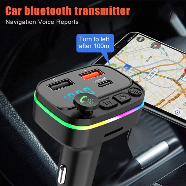 P3-PD Fast Charging Car MP3 Bluetooth Hands-free Player Car FM Transmitter - Bluetooth Car Kits by buy2fix | Online Shopping UK | buy2fix